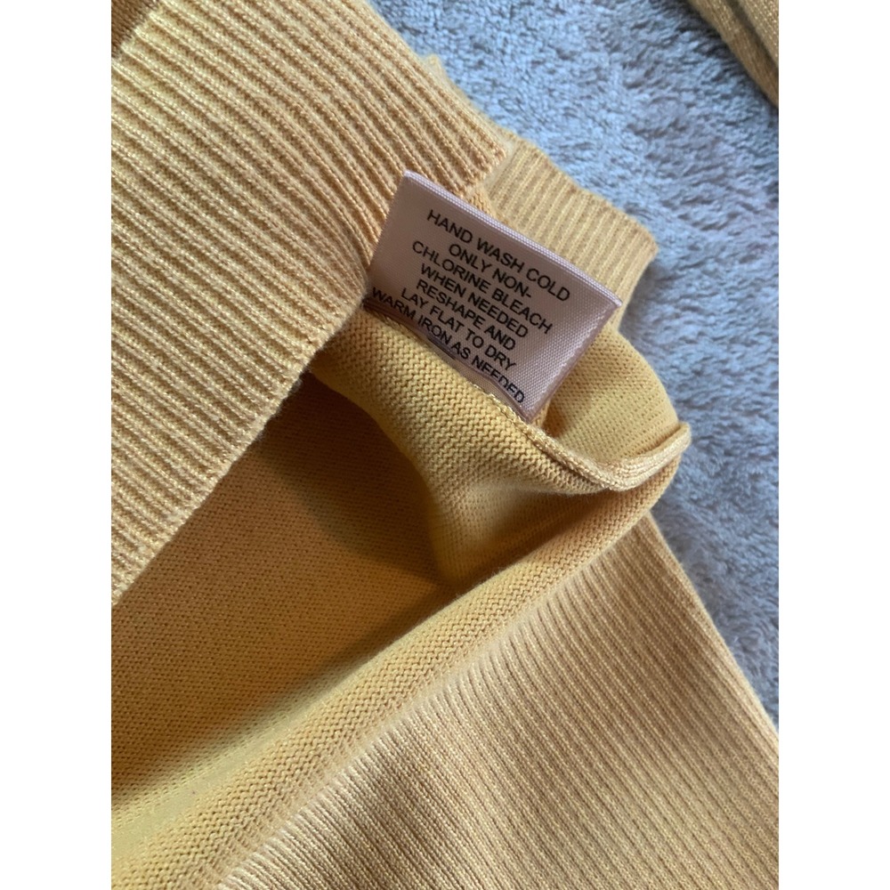 Philosophy Republic Clothing Mustard Yellow Gold Button Cuff Sweater Women Small - Picture 4 of 7
